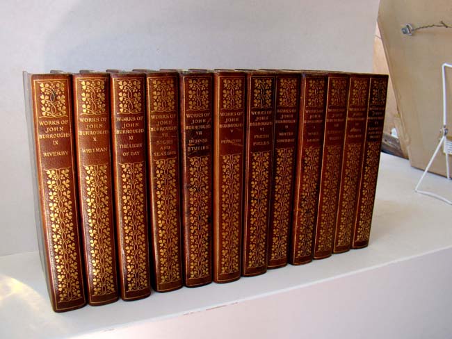 "The Works of John Burroughs" in 12 volumes published in 1905 by Houghton Miflin & Co.